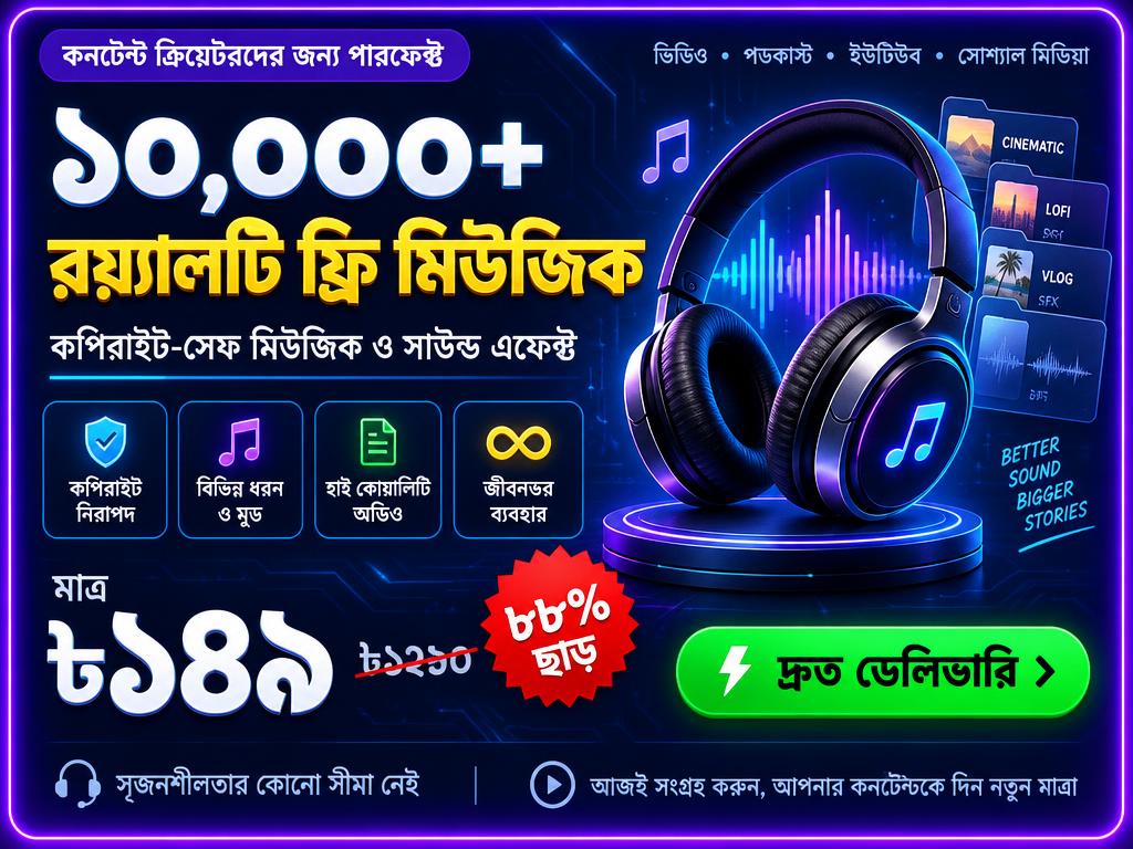 10,000+ Royalty Free Music & SFX Pack