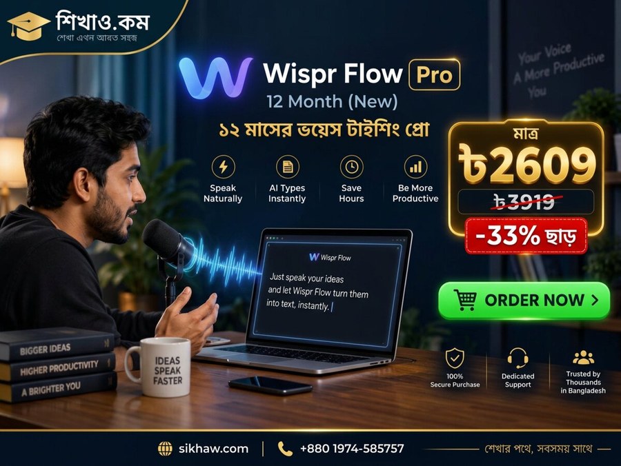 Wispr Flow Pro 12m NW — ১২ মাস